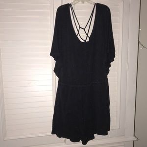 Casual black romper